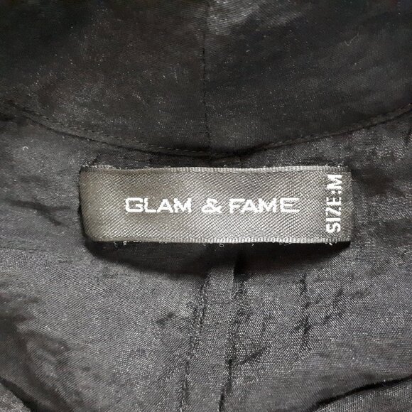 Glam & Fame Black Grey Sleeveless Tunic Top - Picture 8 of 10